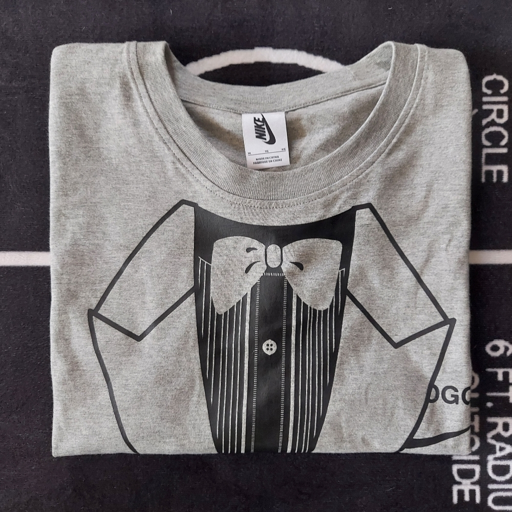 OFF-WHITE x Nike NRG A6 Tuxedo Eagle T-Shirt Ash Grey Size XL